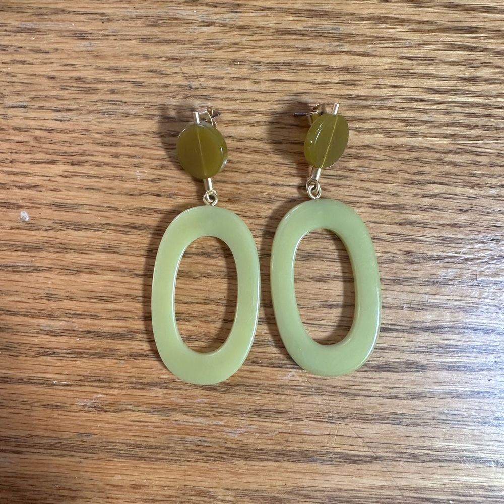 Madewell Green Acrylic Earrings